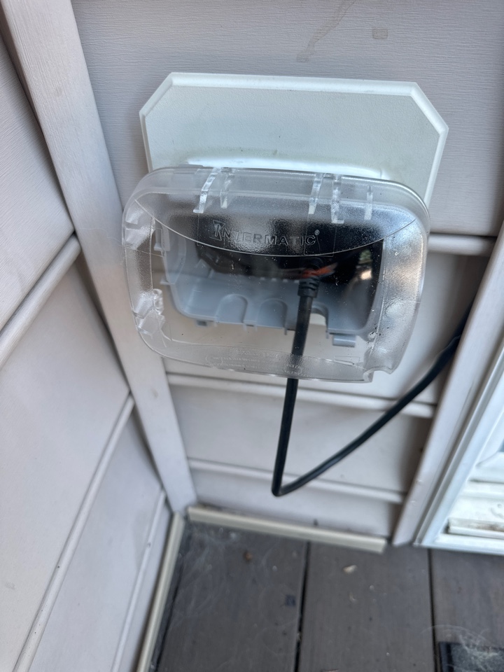 Repair and replace outdoor receptacle and cover 