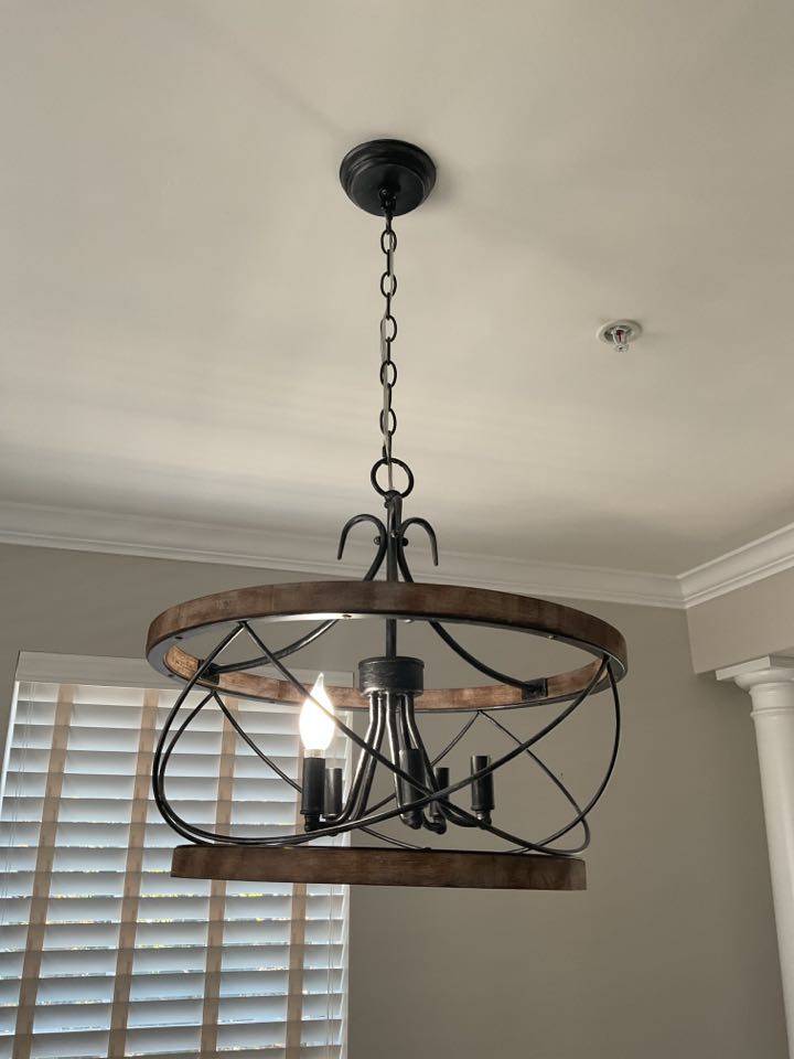 Magothy Electric installed new chandelier and replaced smoke alarms in Edgewater, MD.