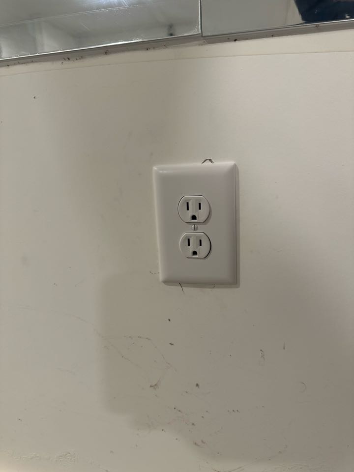 Installed duplex receptacle in Baltimore, Md. 