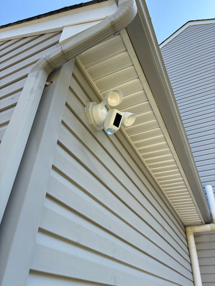 Magothy Electric installed two Ring camera/spotlights in Ellicot City, MD.