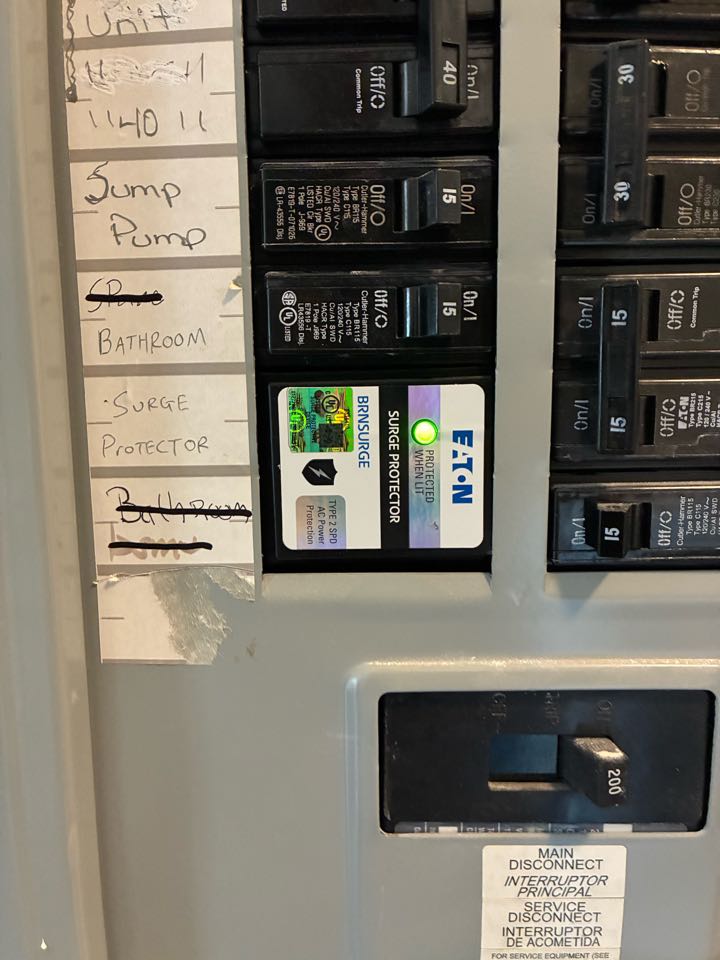 Magothy Electric installed a whole home surge protector, ground rods and utility ground bridge in Glen Burnie, MD.