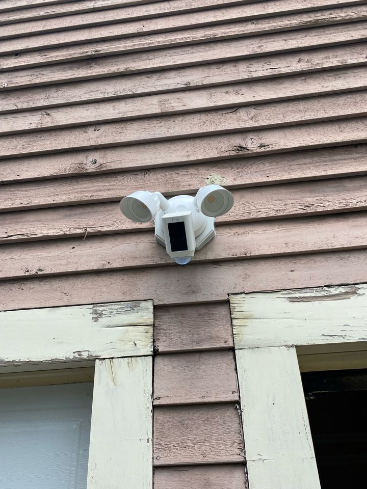 Installed customer supplied ring flood light from scratch adding a new switch leg, and switch for it in Owings Mills, MD