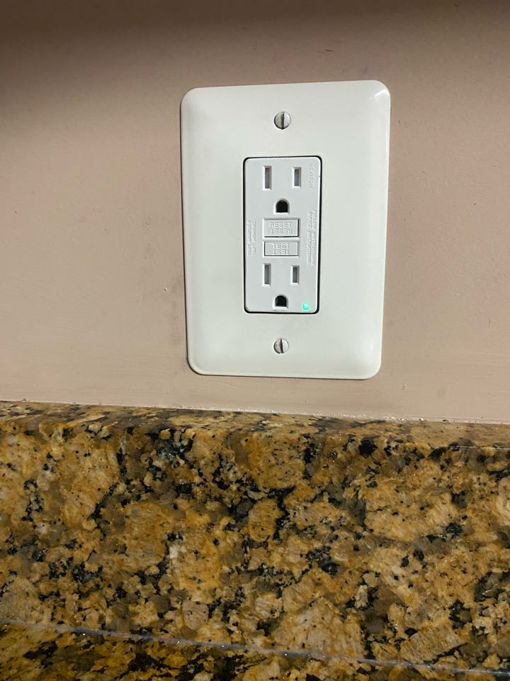 Installed GFCI receptacle in Columbia, MD
