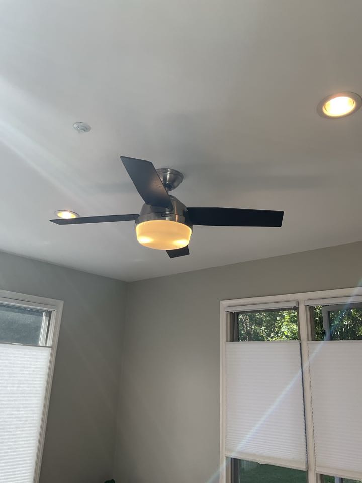 Magothy Electric installed new ceiling fan and LED compatible dimmer in Arnold, MD.
