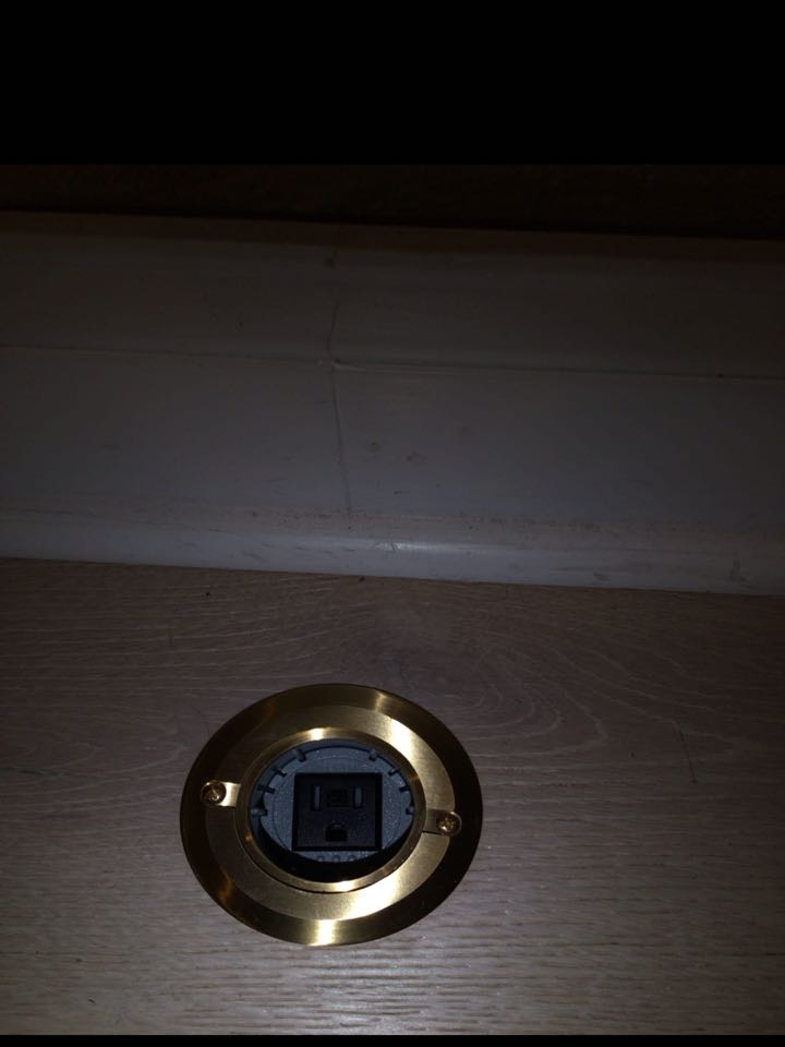 Installed floor receptacle in Baltimore, MD. 