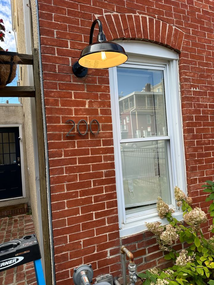 Replaced exterior light in Baltimore Maryland 