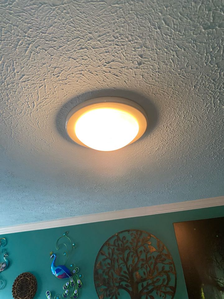 Rewired ceiling light, and installed single pole switch to restore power to the bedroom light in Glen Burnie, MD