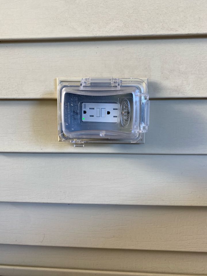 Installed outdoor light, and GFCI receptacles in Severna Park, MD