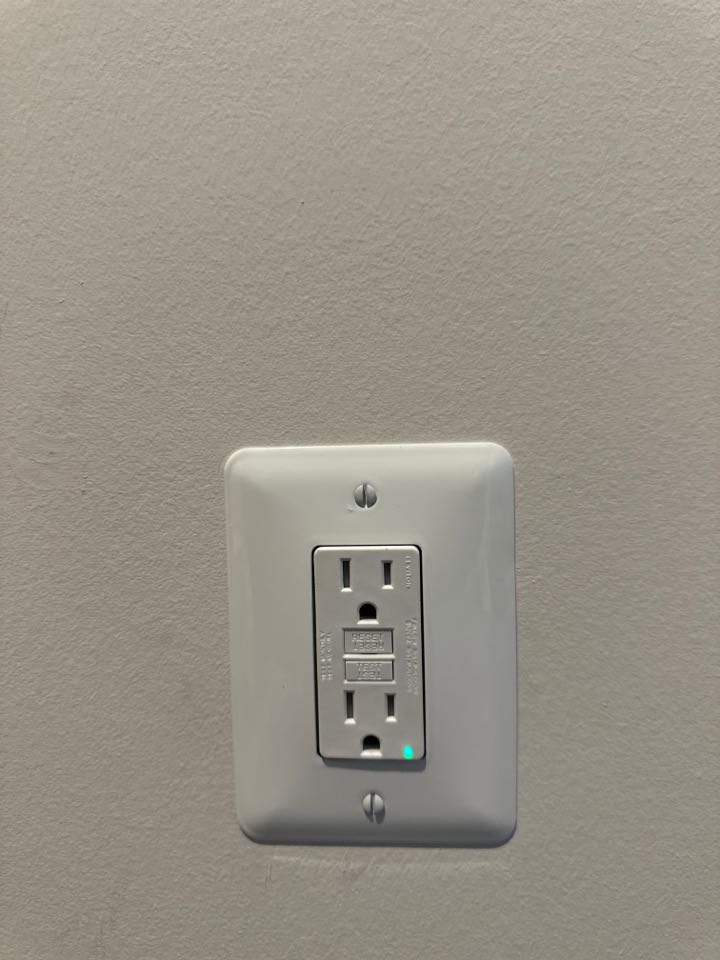 Installed GFCI receptacle in Baltimore, MD. 