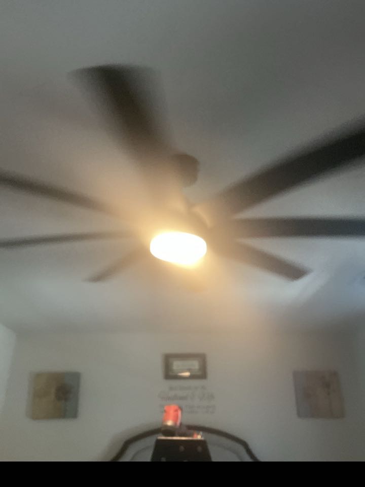 Installed customer supplied ceiling fans in Pasadena, MD. 