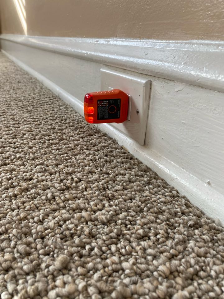 Performed diagnostic and reconnected neutral wire in a junction box to restore power to the receptacle in Baltimore, MD