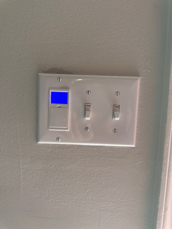 Installed multiple three-way/ single pole switches as well as a timer switch in Ellicott City, MD. 