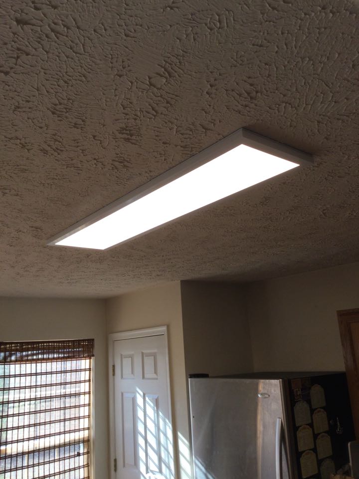 Installed customer supplied 1x4 LED light fixture in Middle River, MD