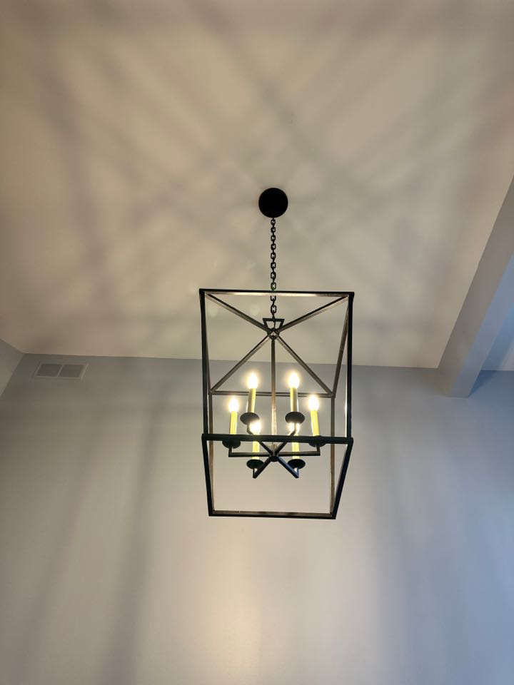 Installed customer supplied chandelier in Columbia, MD. 