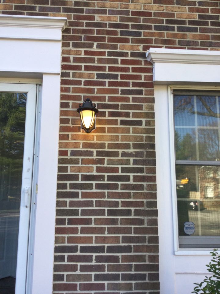 Installed outdoor sconce in Owings Mills, MD