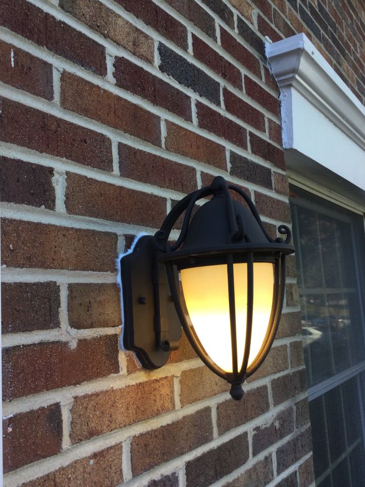 Installed outdoor sconce in Owings Mills, MD