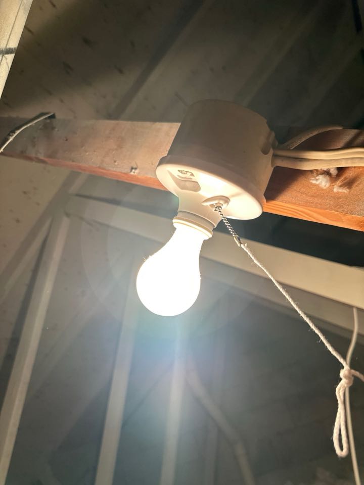 Magothy Electric replaced outdoor receptacles and pull string light in Crofton, MD.