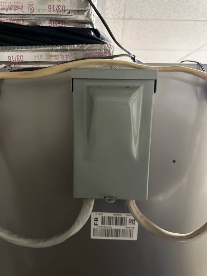 Installed 60 amp fused disconnect in Severn, MD. 