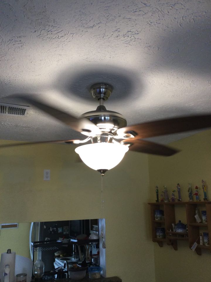 Installed customer supplied ceiling fan in Glen Burnie, MD. 