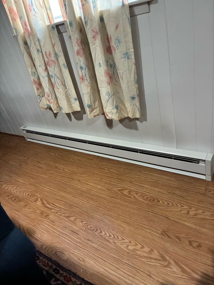 Provided and installed two baseboard heaters, and thermostat in Severna Park, MD