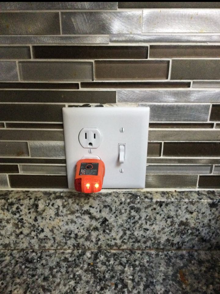 Installed duplex receptacle, single pole switch and 15 amp GFCI breaker in Severna Park, MD. 