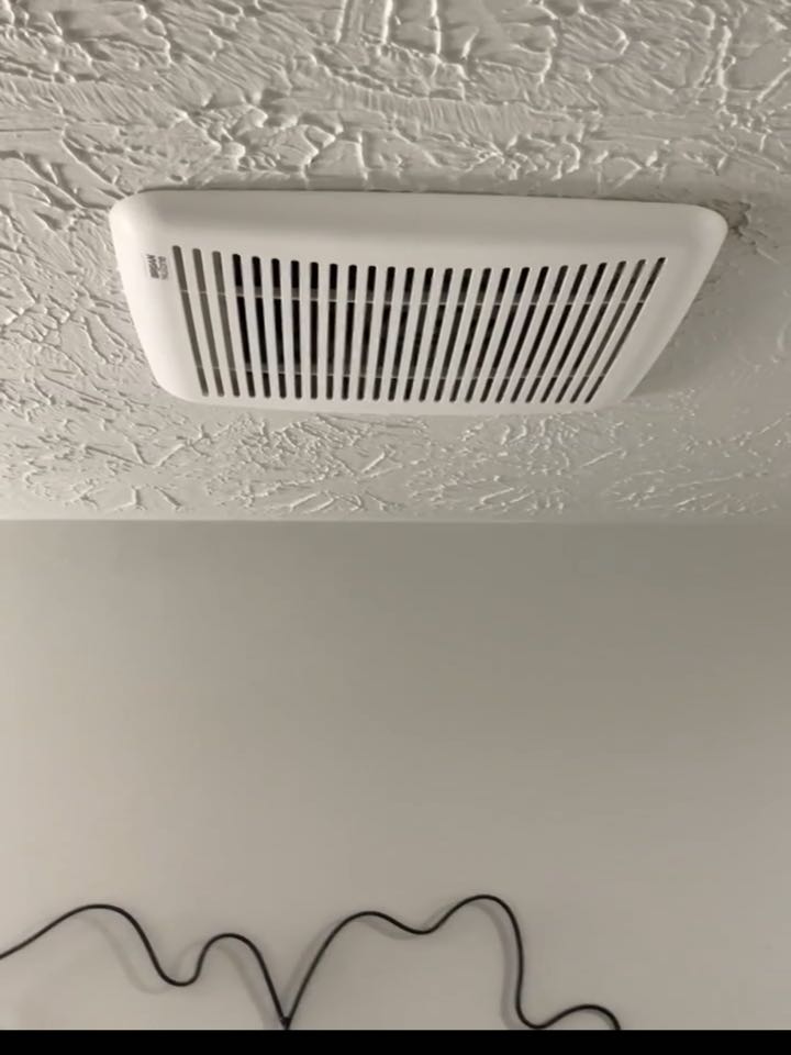 Installed bathroom exhaust fan replacement kit in Severn, MD. 