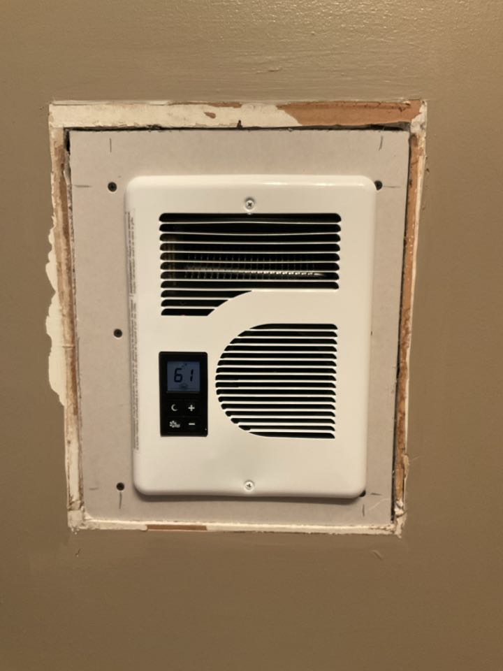 Magothy Electric replaced a baseboard heater and wall mounted heater in Baltimore, MD.