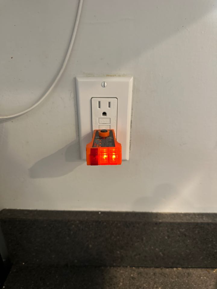 Installed GFCI receptacle in Baltimore, MD. 