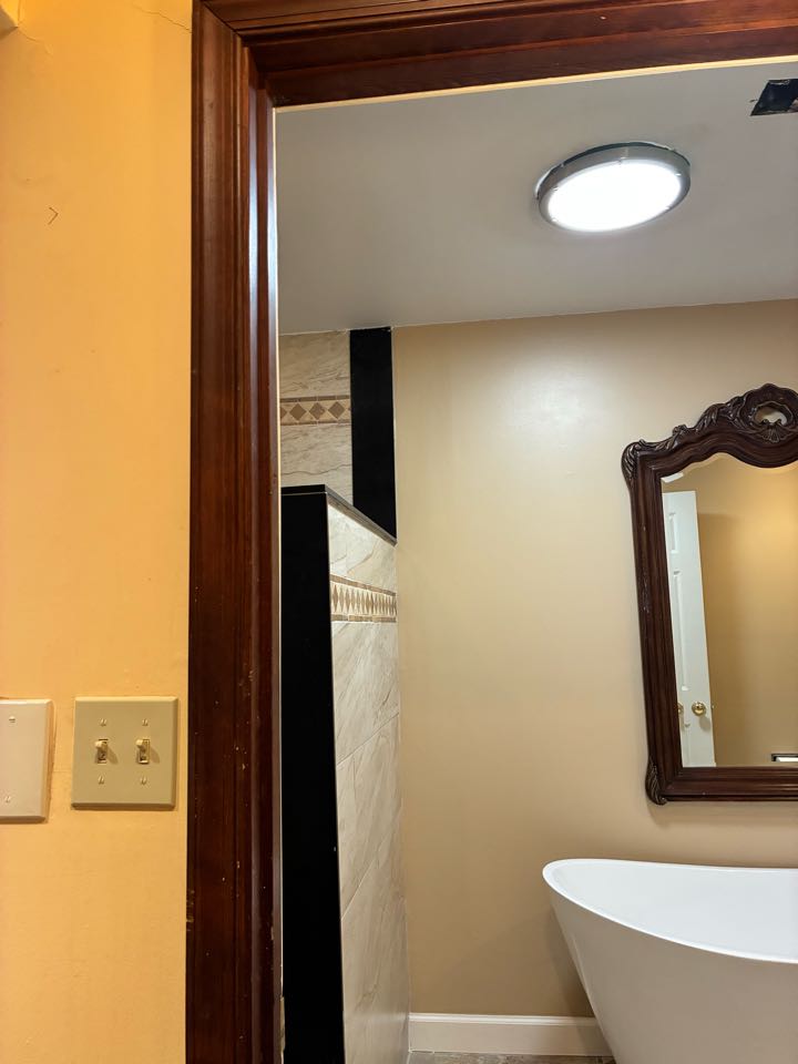 Installed customer supplied bath fan/light combination in Sparks Glencoe, MD