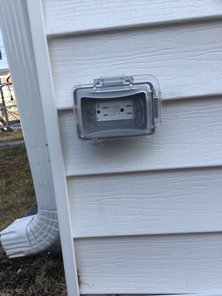 Magothy Electric installed two new weatherproof outlets with in-use covers in Dundalk, MD 