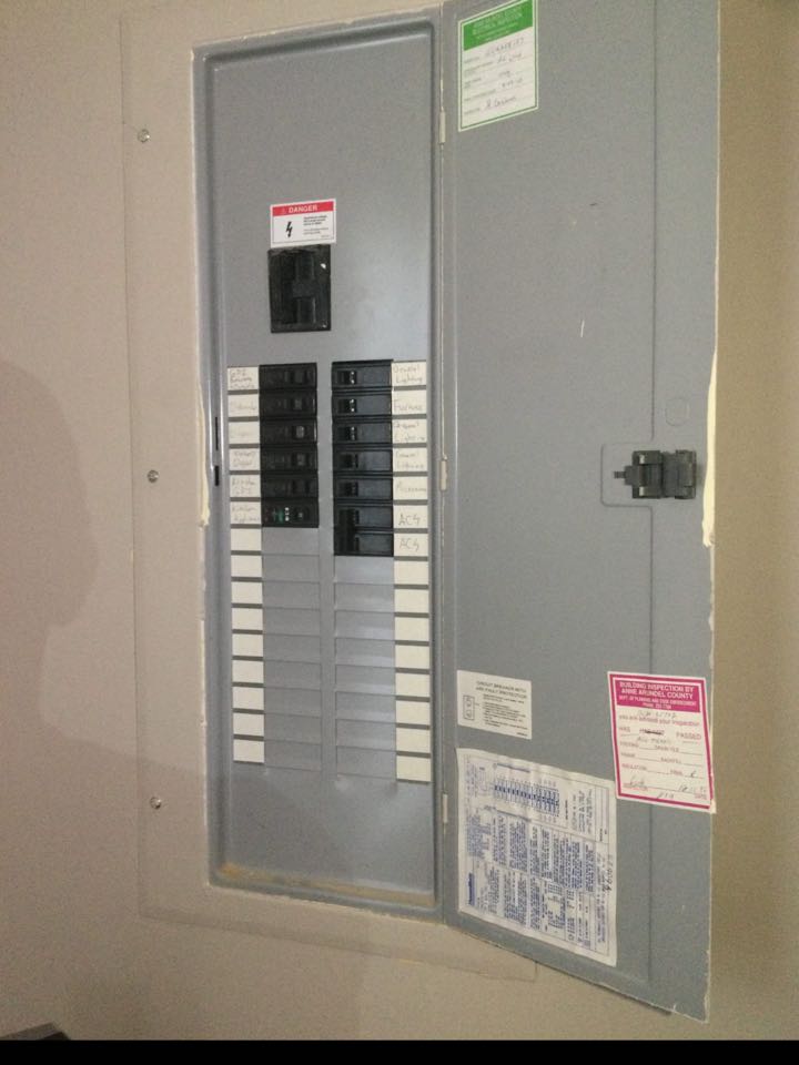 Performed diagnostic restored power, replaced duplex receptacles and installed AFCI breaker in Odenton, MD. 