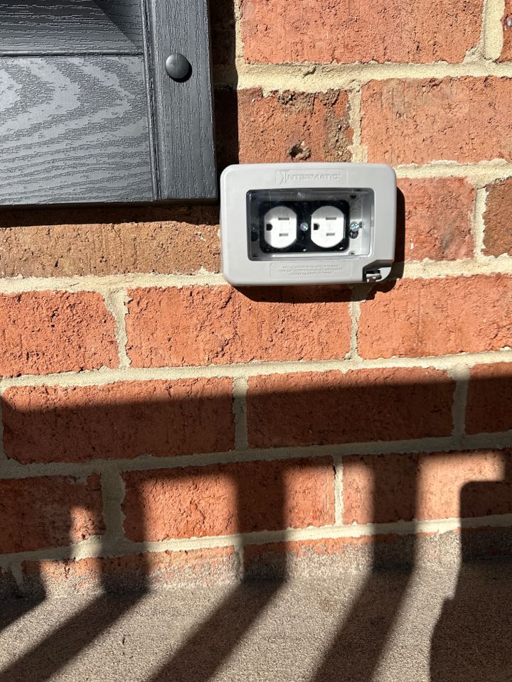 Installed outdoor receptacles with in-use covers in Pasadena, MD. 