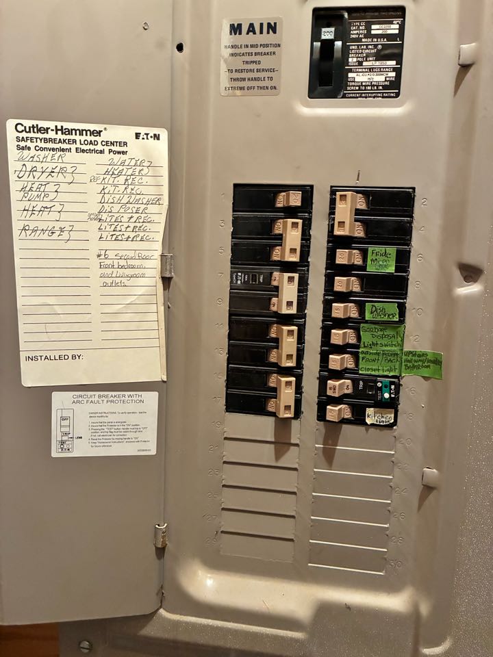 Performed diagnostic, installed eight duplex receptacles, and one AFCI breaker in Columbia, MD 