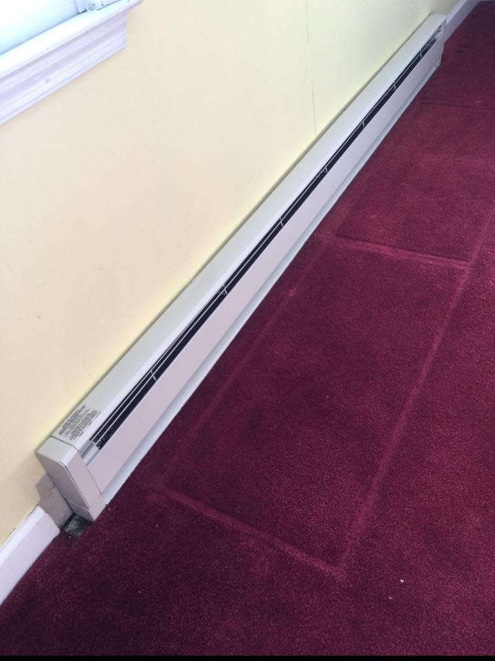 Installed baseboard heater and thermostat in Annapolis, MD. 