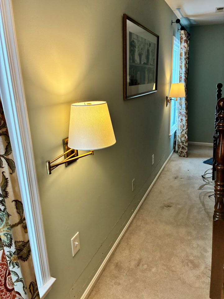 Installed two wall sconces from scratch in Millersville, MD