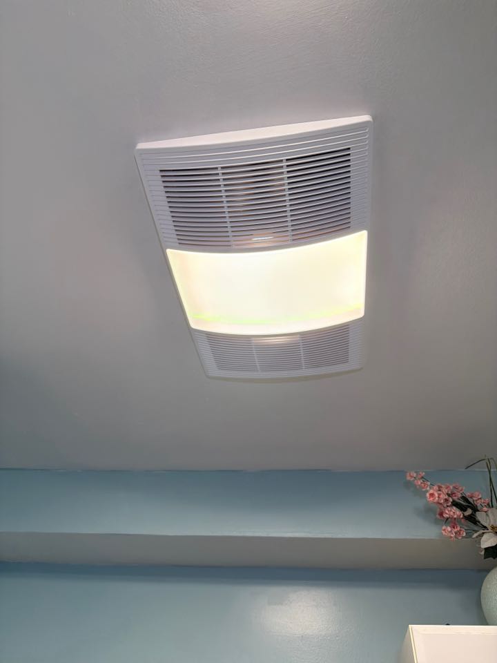 Magothy Electric supplied and installed bath exhaust fan/light with heater ventilator in Glen Burnie, MD 