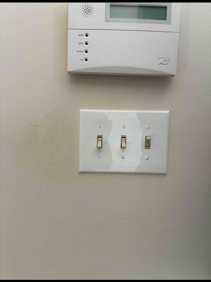 Replaced single pole switch for outdoor porch light in Millersville, MD. 