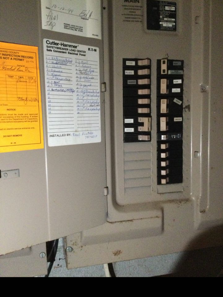 Performed diagnostic replaced one single pole breaker, one receptacle and restored power in Columbia, MD. 