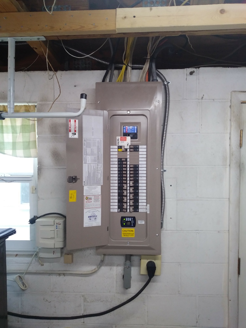 Today we have replaced a 200-amp main panel and installed a 50 amp generator Inlet with interlock kit.