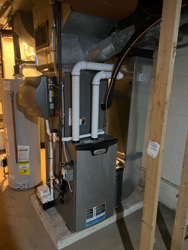 Install lennox air conditioner and furnace 