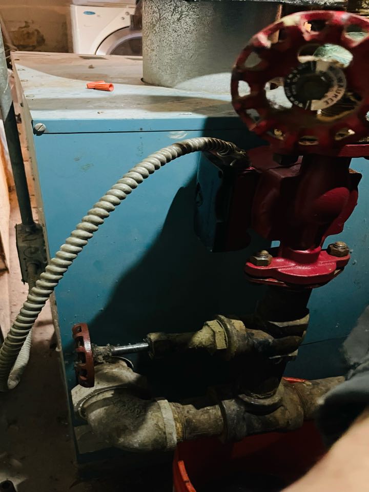 Replaced boiler pump