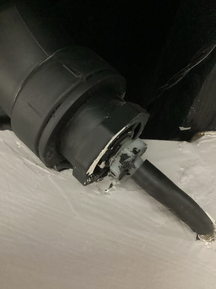 Leak repair on a furnace exhaust pipe 