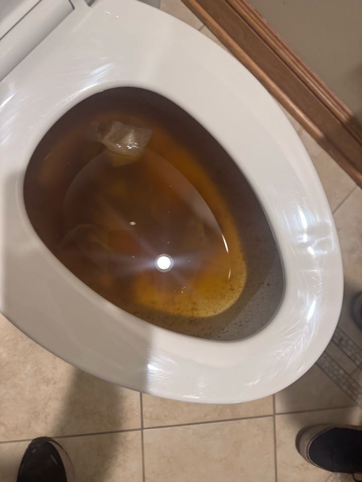 First floor toilet is clogged, and upstairs bathtub is draining slowly,