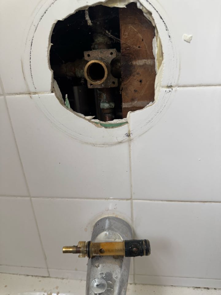 Install customer supplied bathroom sink faucet, install a Moen cartridge , and replaced a drum trap
