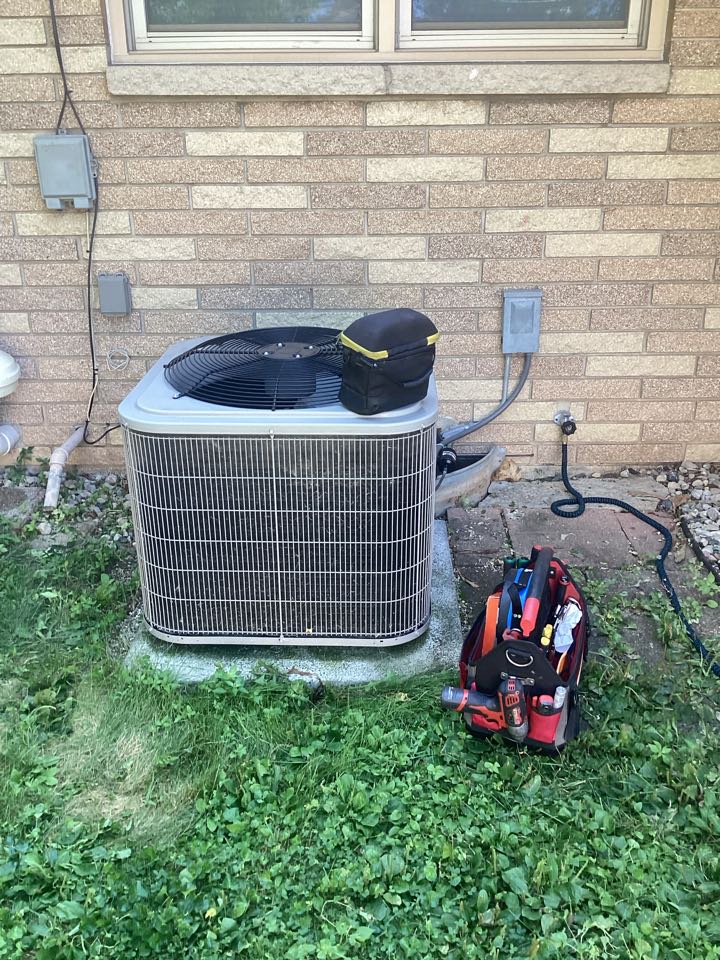 AC tune up, Bryant system. West Allis, Wisconsin.