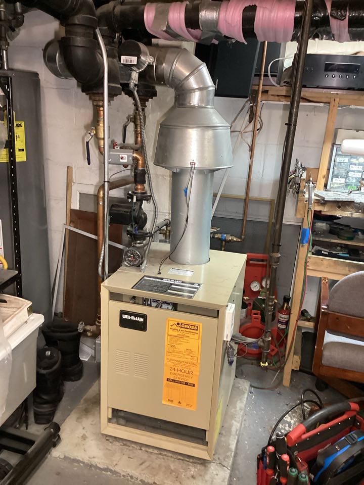 Boiler tune up. AC inspected, drain line cleared. Glendale Wisconsin.