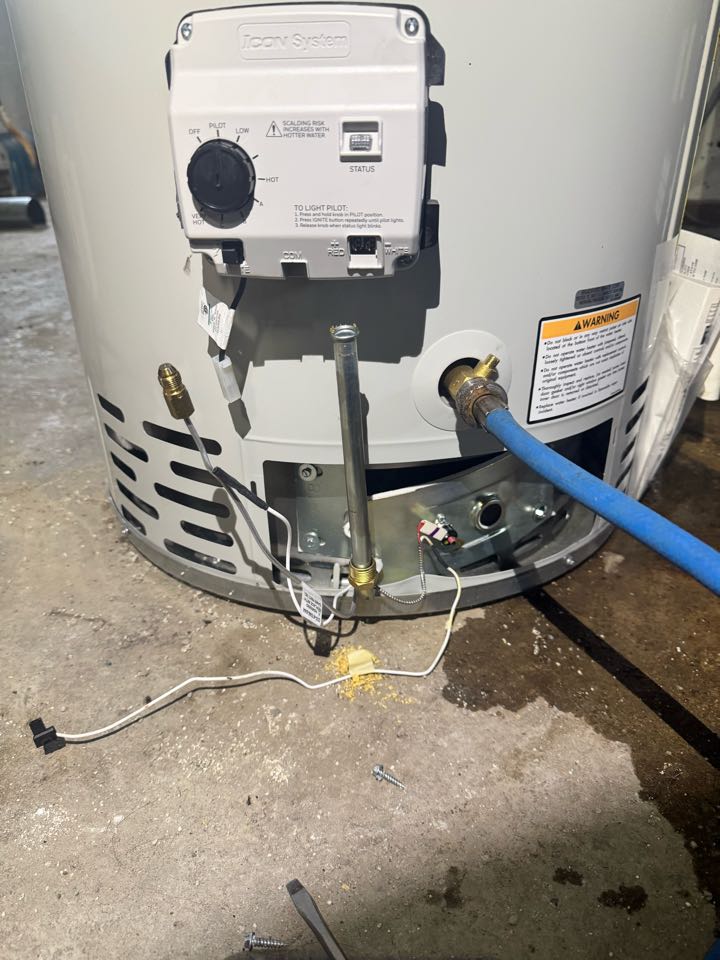 Water heater gas control system change 