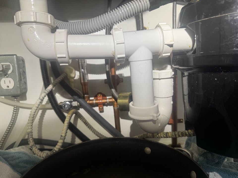 Kitchen sink drain line repipe 