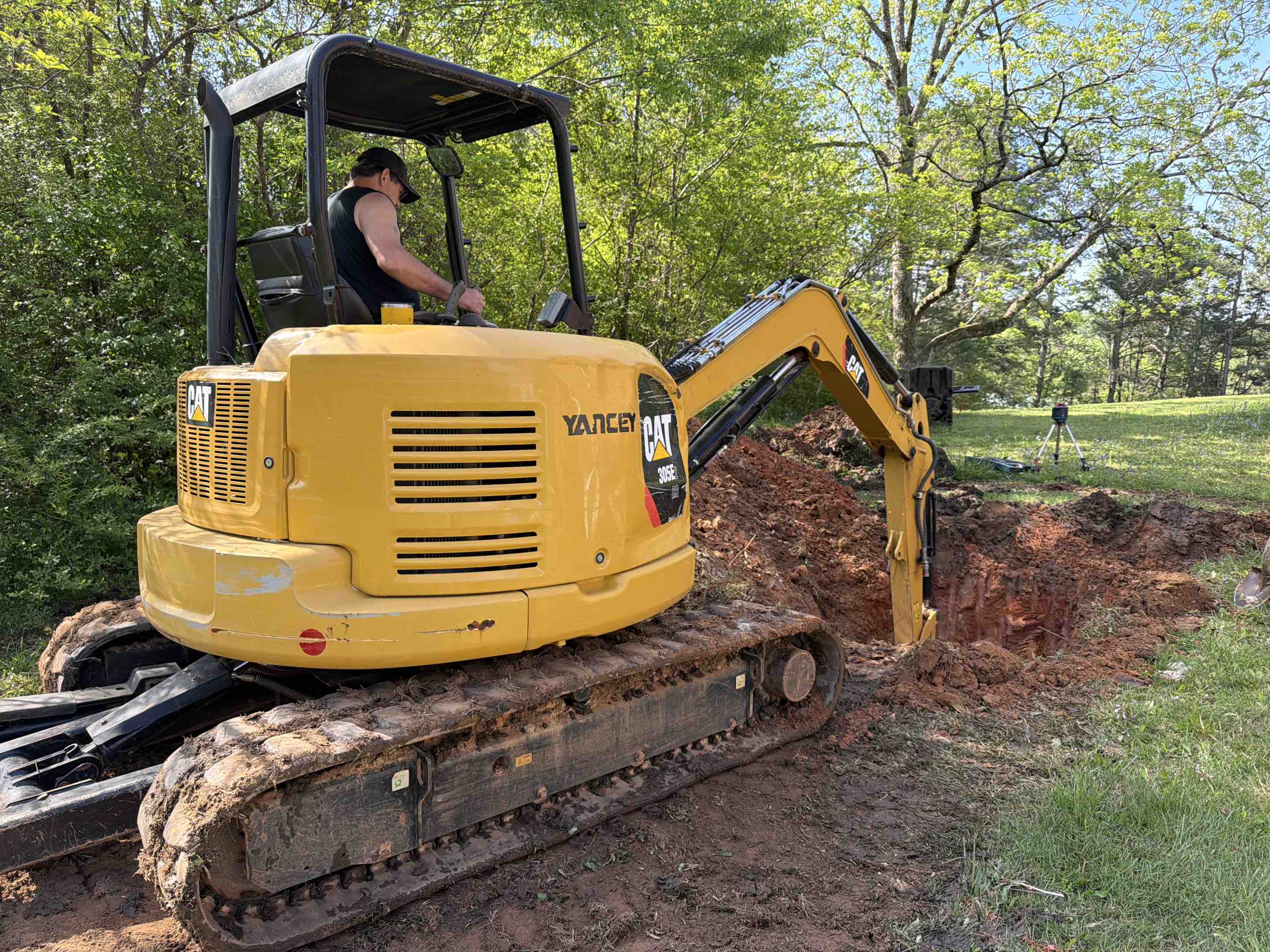 Tallapoosa, GA - Installing septic tank and field lines Tallapoosa, GA - Installing septic tank and field lines