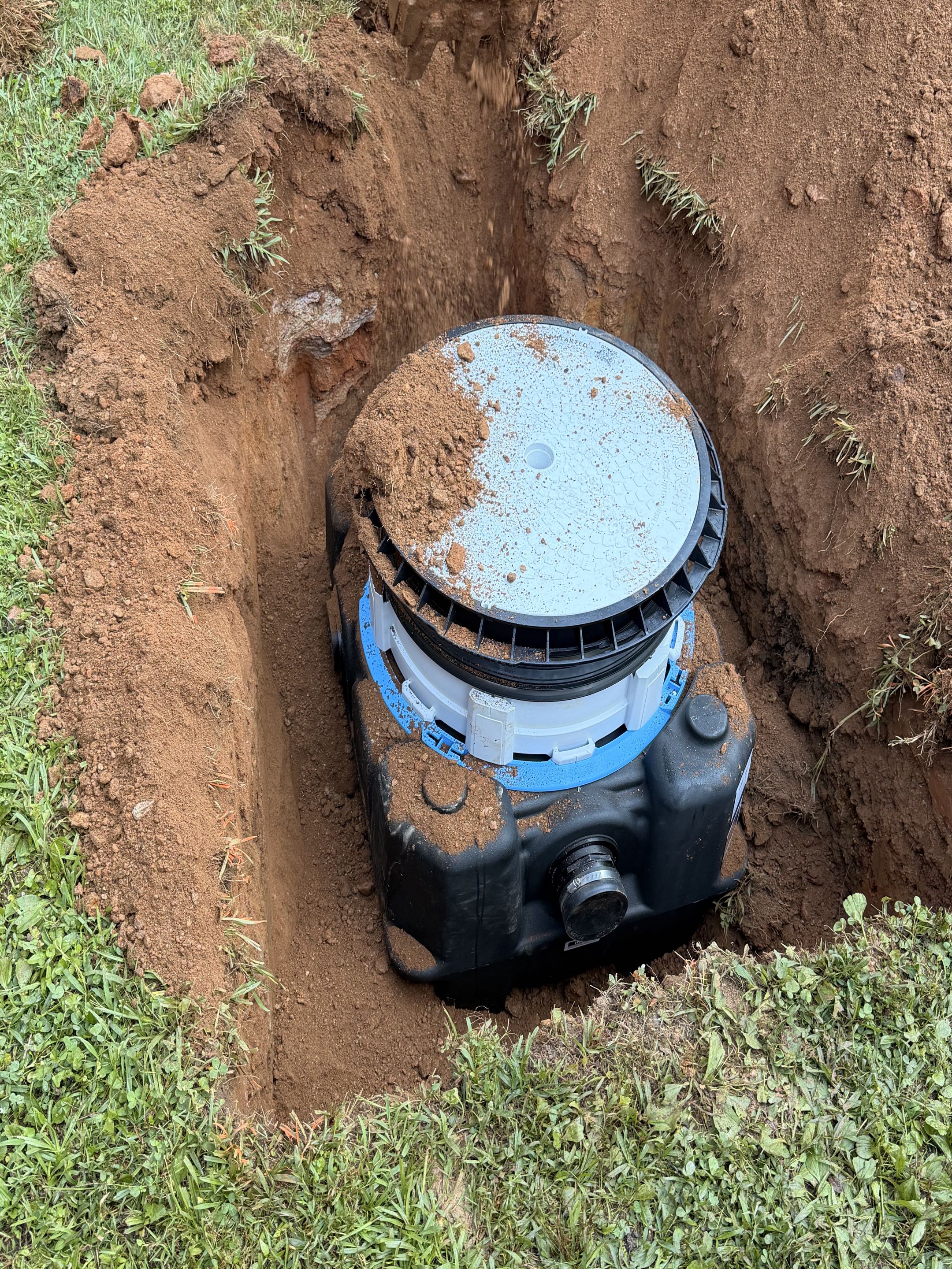 Buchanan, GA - Installing grease trap and pump system to city sewer Buchanan, GA - Installing grease trap and pump system to city sewer